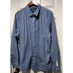 American Eagle  Blue & White Striped Shirt Size XXL Men's
